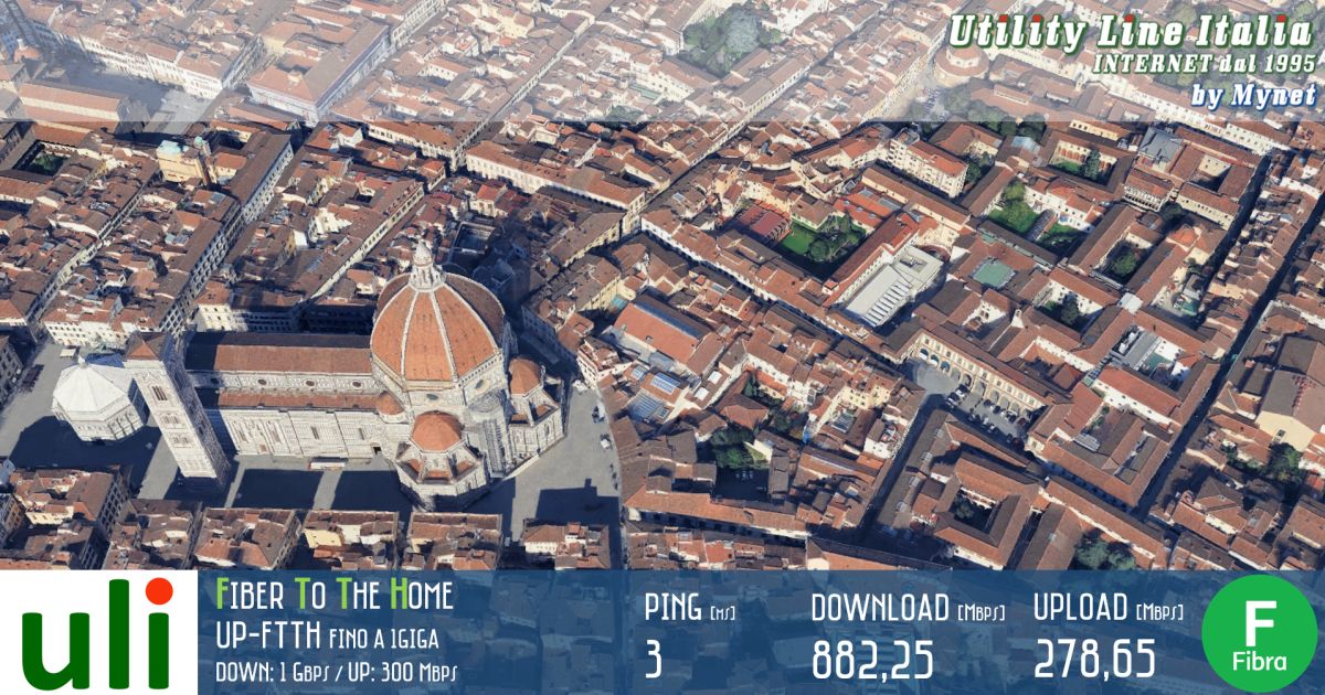 Nuova Fibra FTTH 1Giga a Firenze con attivazione gratuita